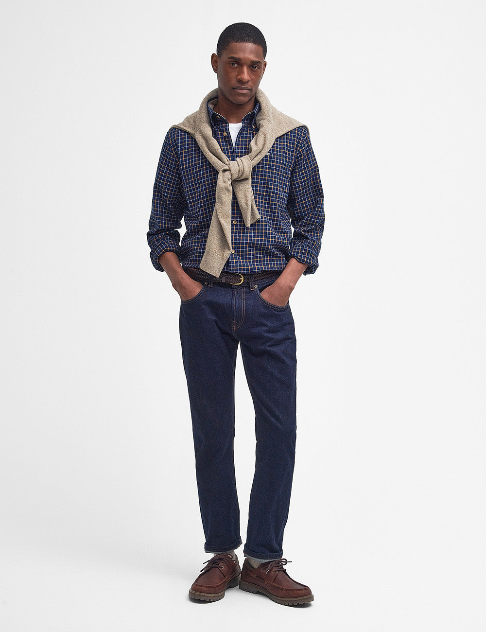 Barbour Bank Tattersall Shirt - Navy