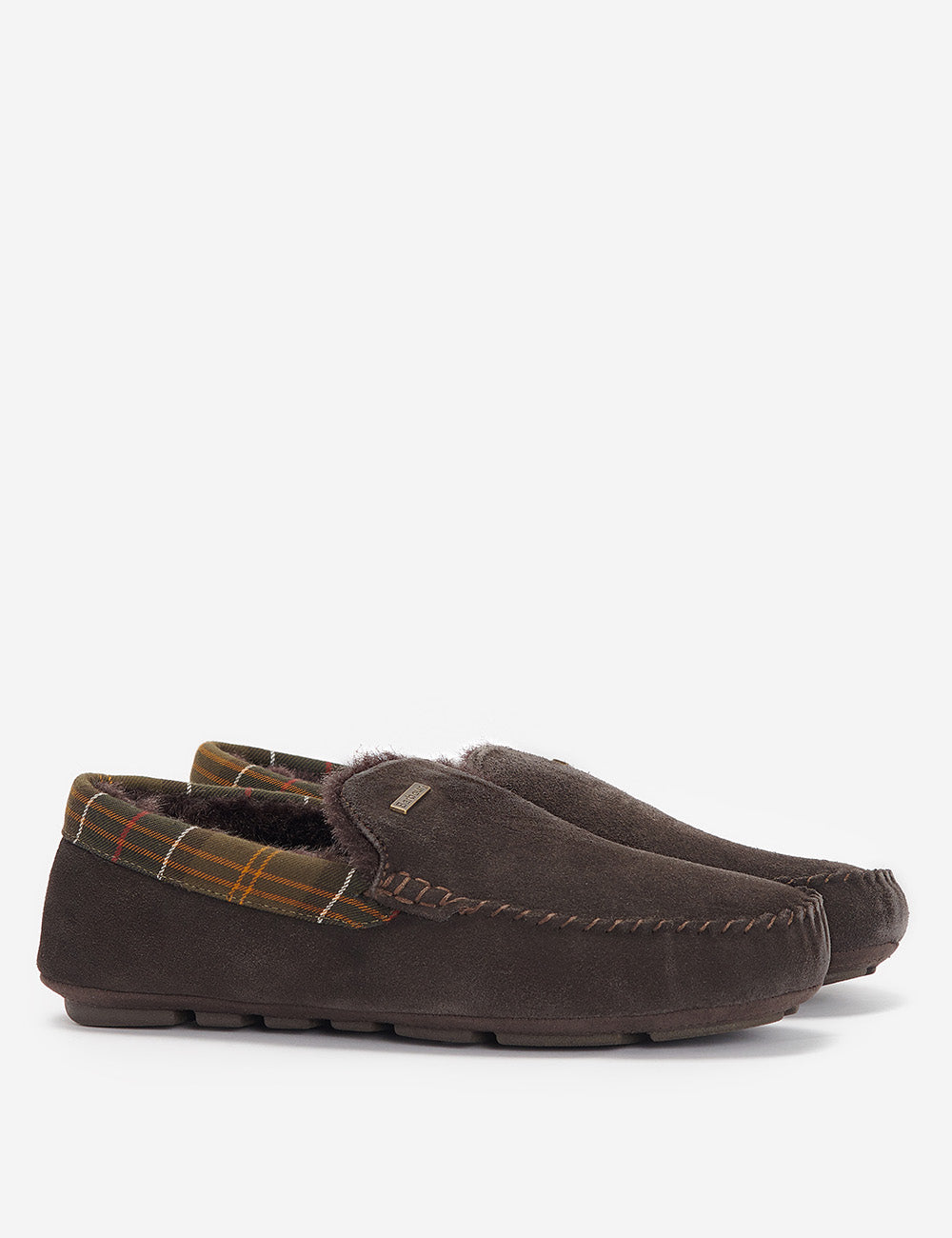 Barbour Monty Slippers - Brown Suede