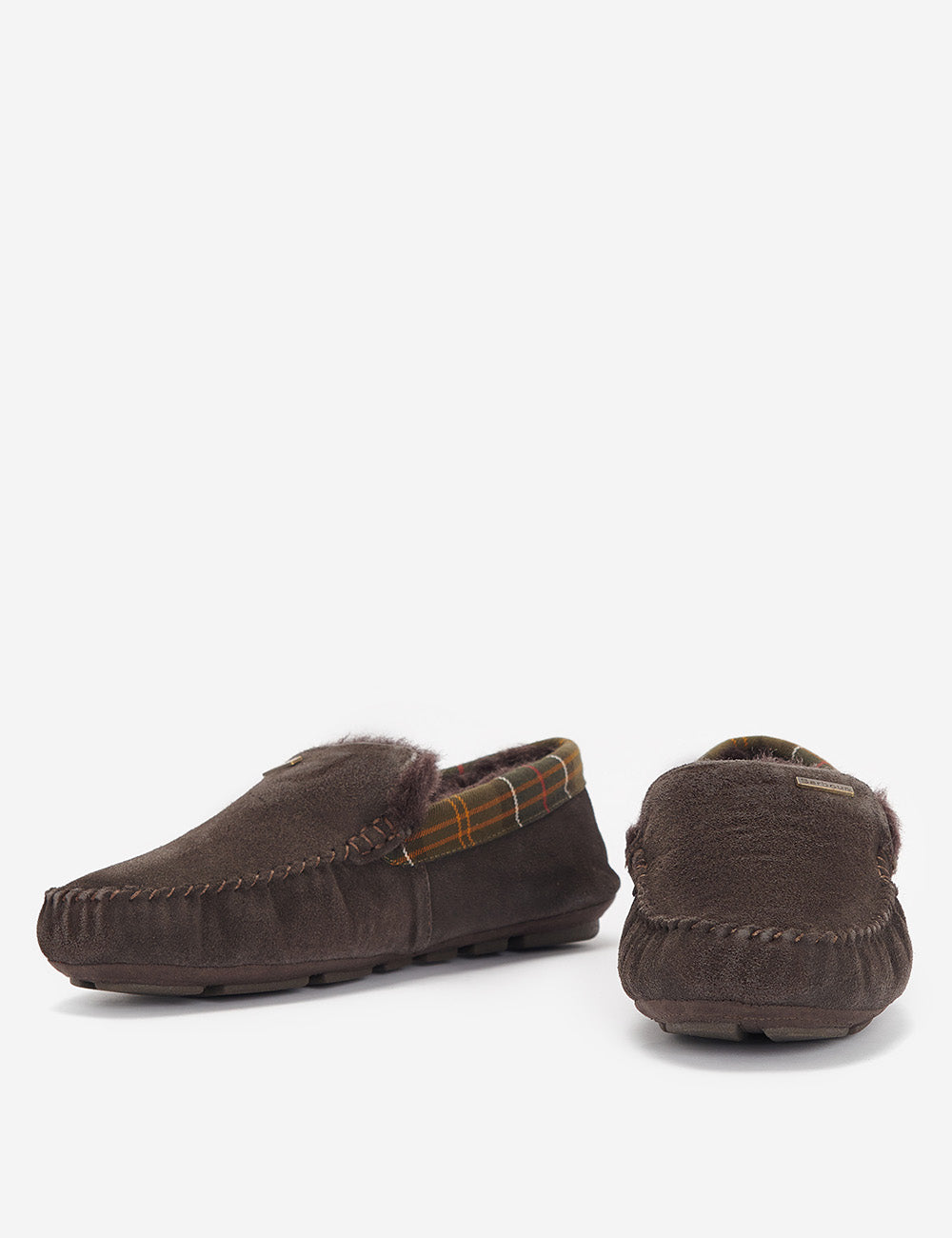 Barbour Monty Slippers - Brown Suede