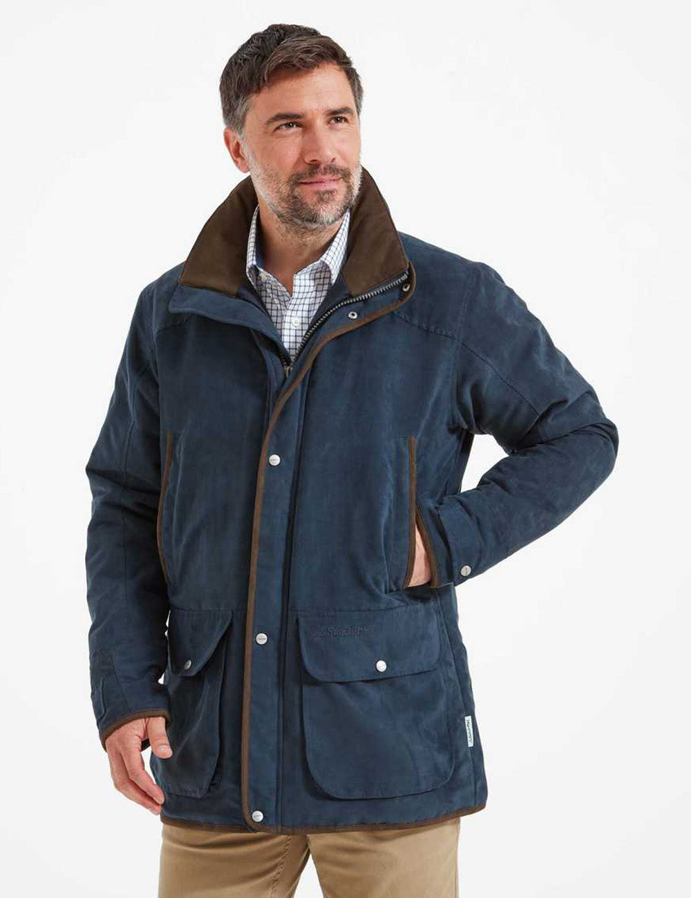 Schoffel Oundle Country Coat - Navy