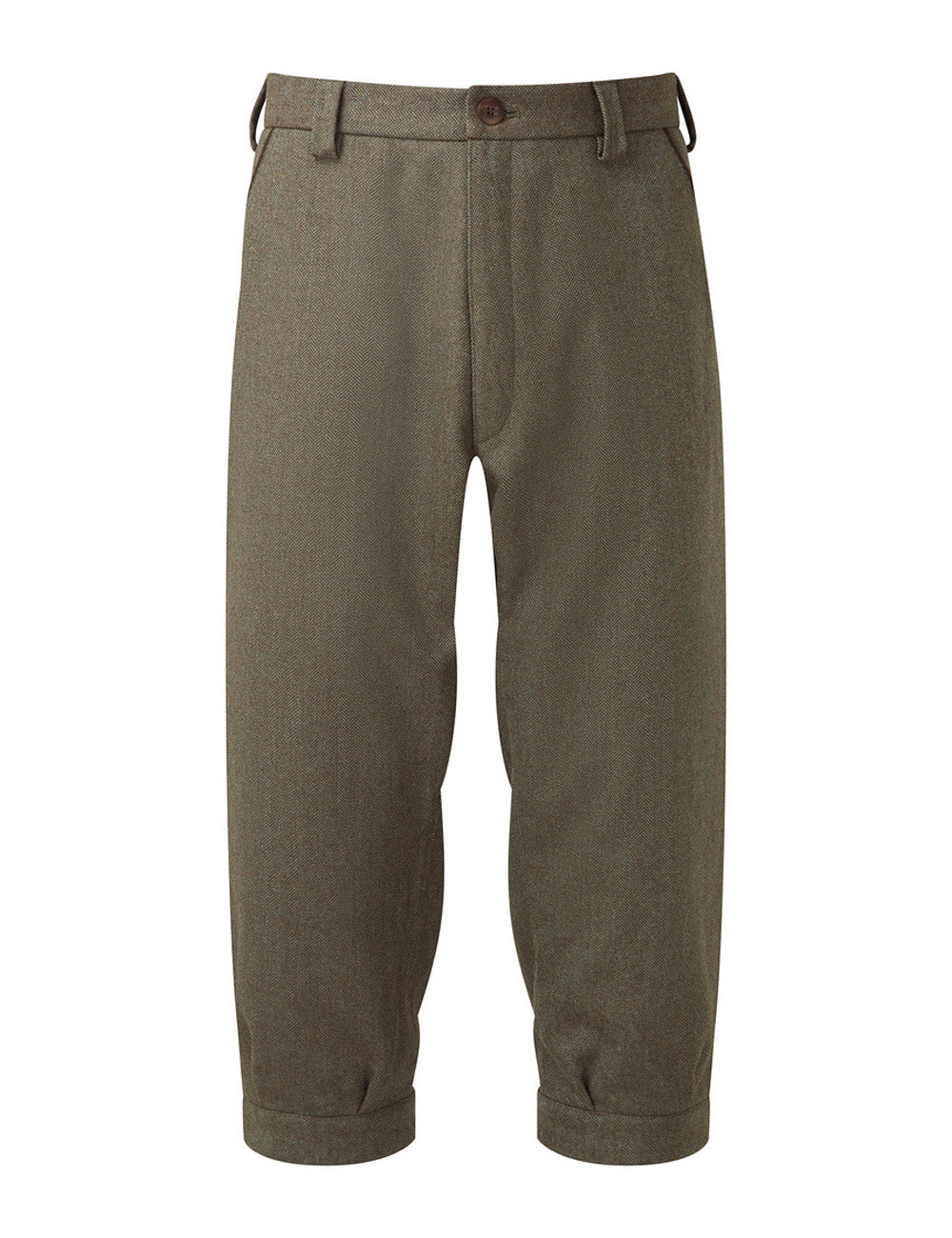 Schoffel Ptarmigan Tweed Plus Twos - Loden Green Herringbone Tweed