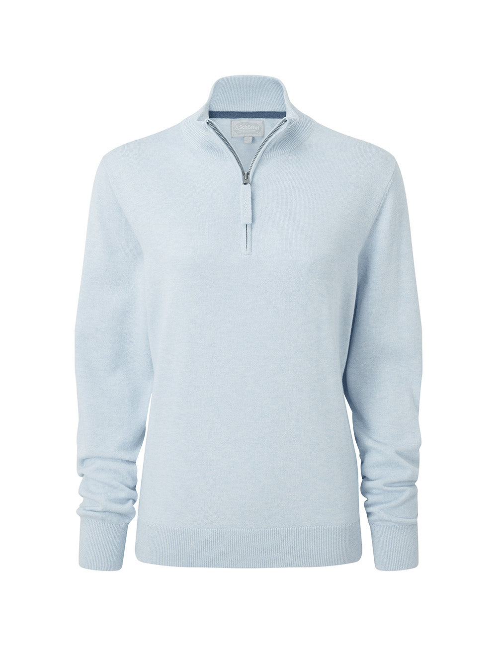 Schoffel Polperro Pima 1/4 Zip Jumper - Blue Water