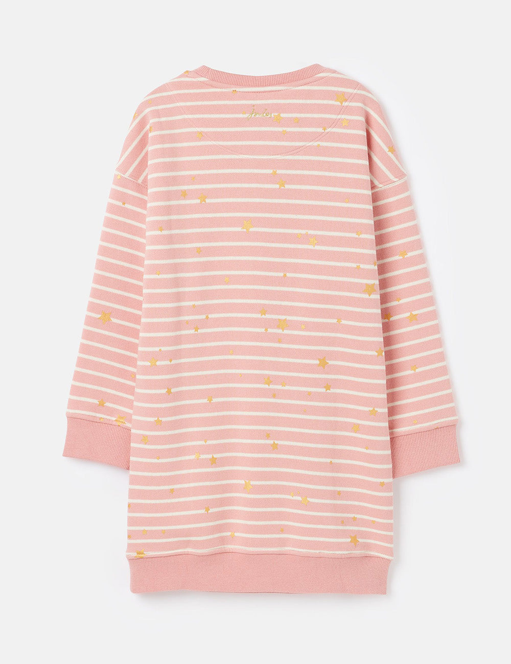 Joules Poppy Sweatshirt Dress - Blush Stripe/Star