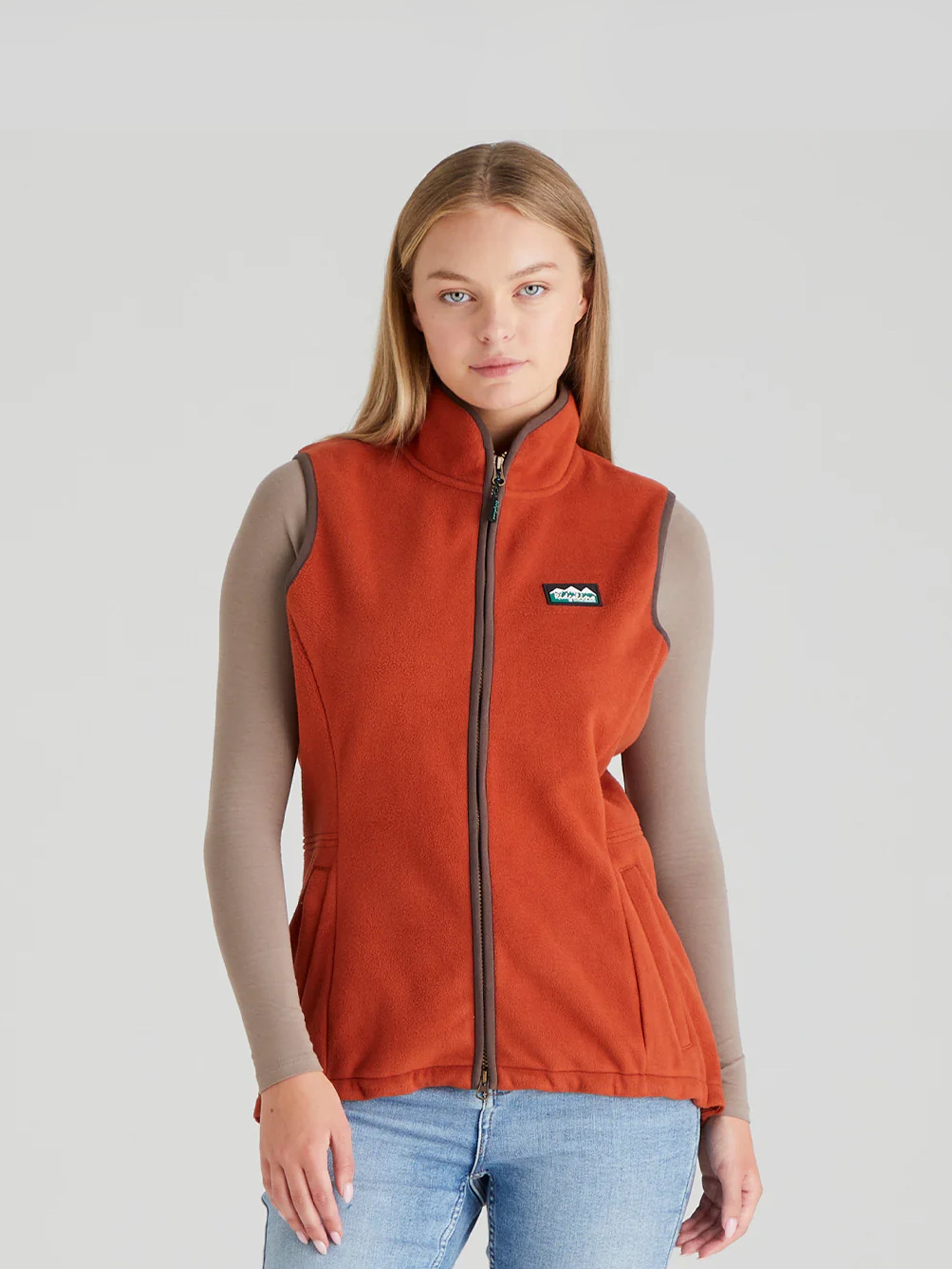 Ridgeline Womens Kodiak Fleece Gilet - Russet