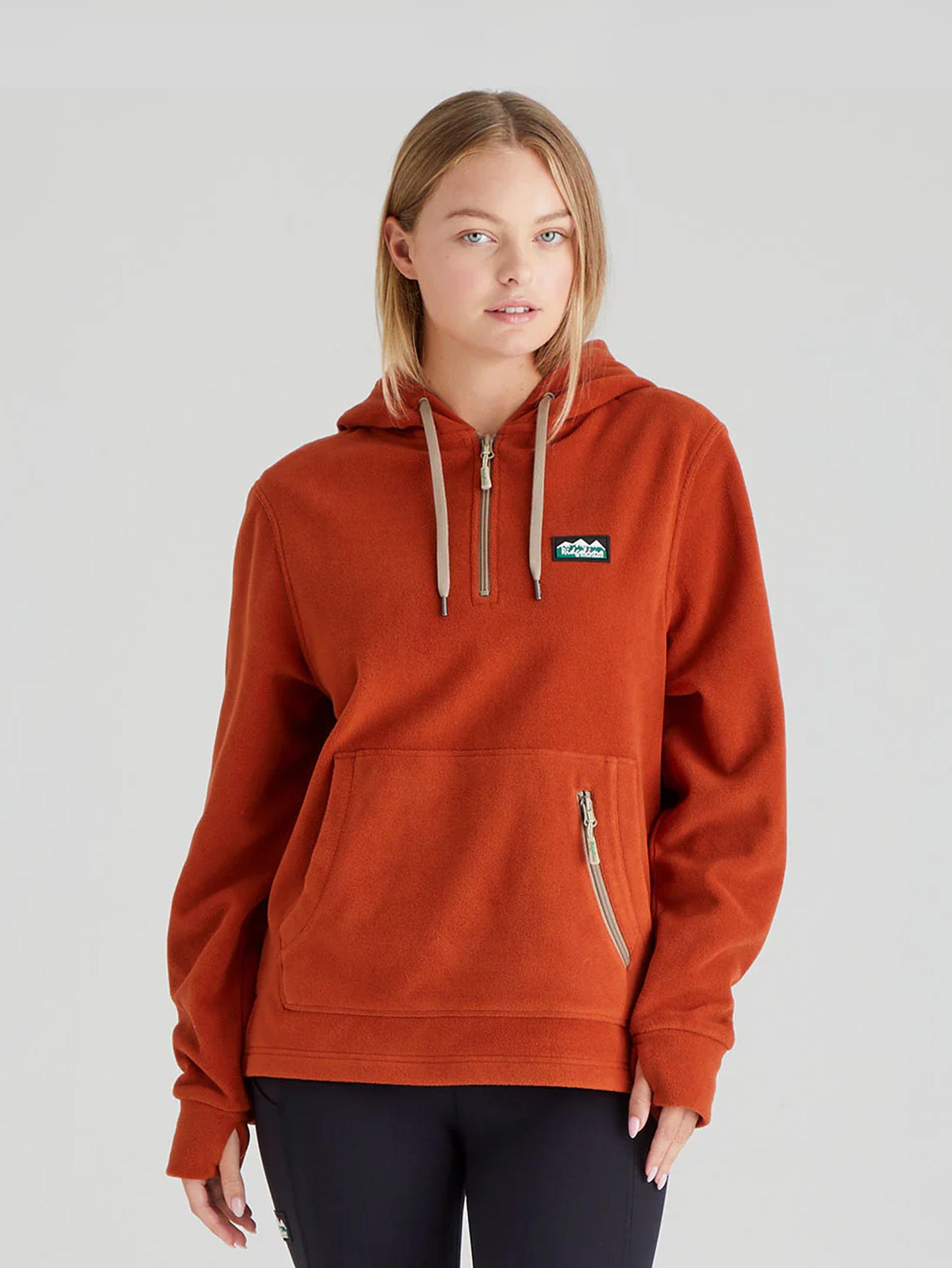 Ridgeline Womens Ballistic Fleece Hoodie - Russet