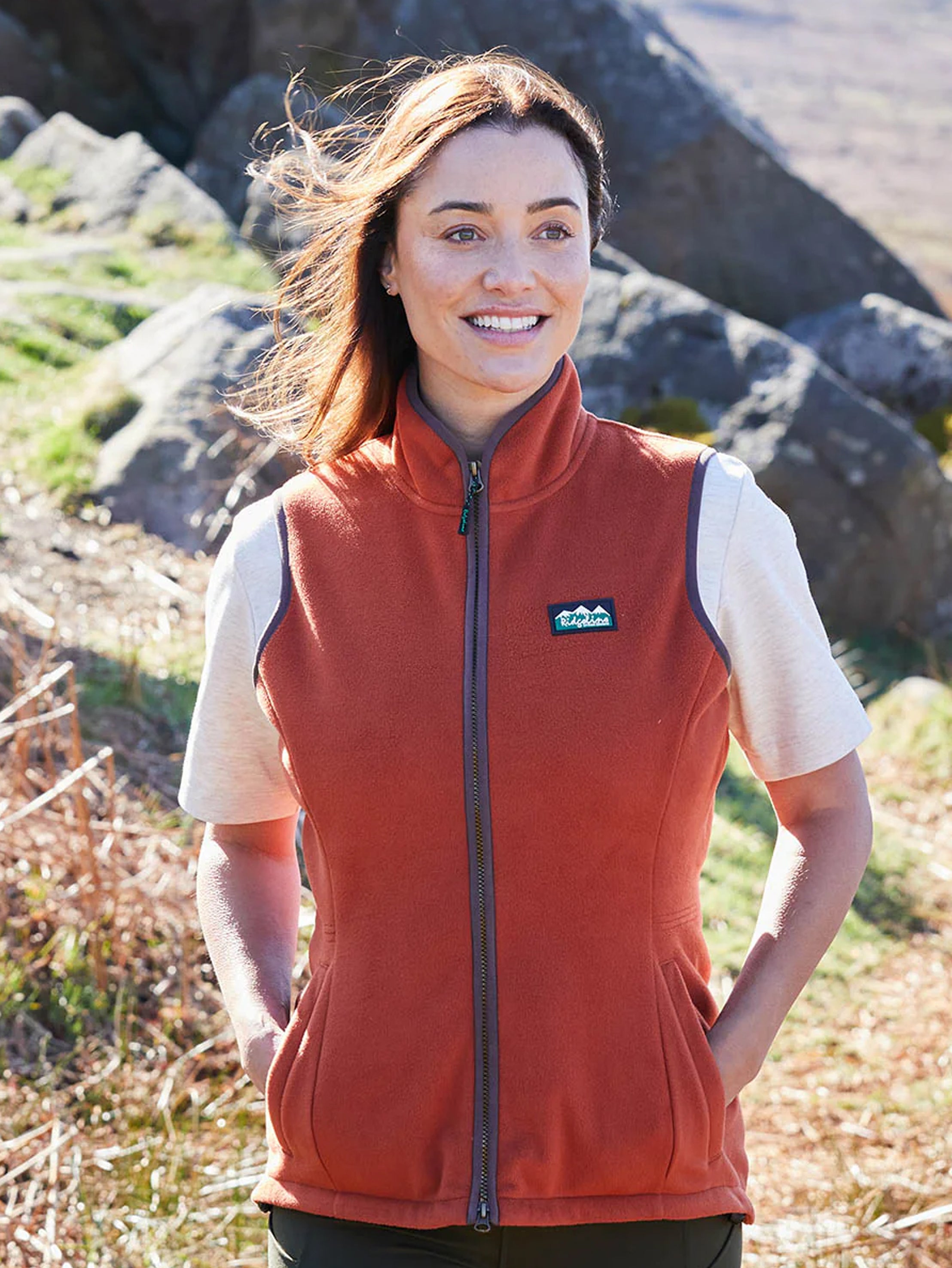 Ridgeline Womens Kodiak Fleece Gilet - Russet