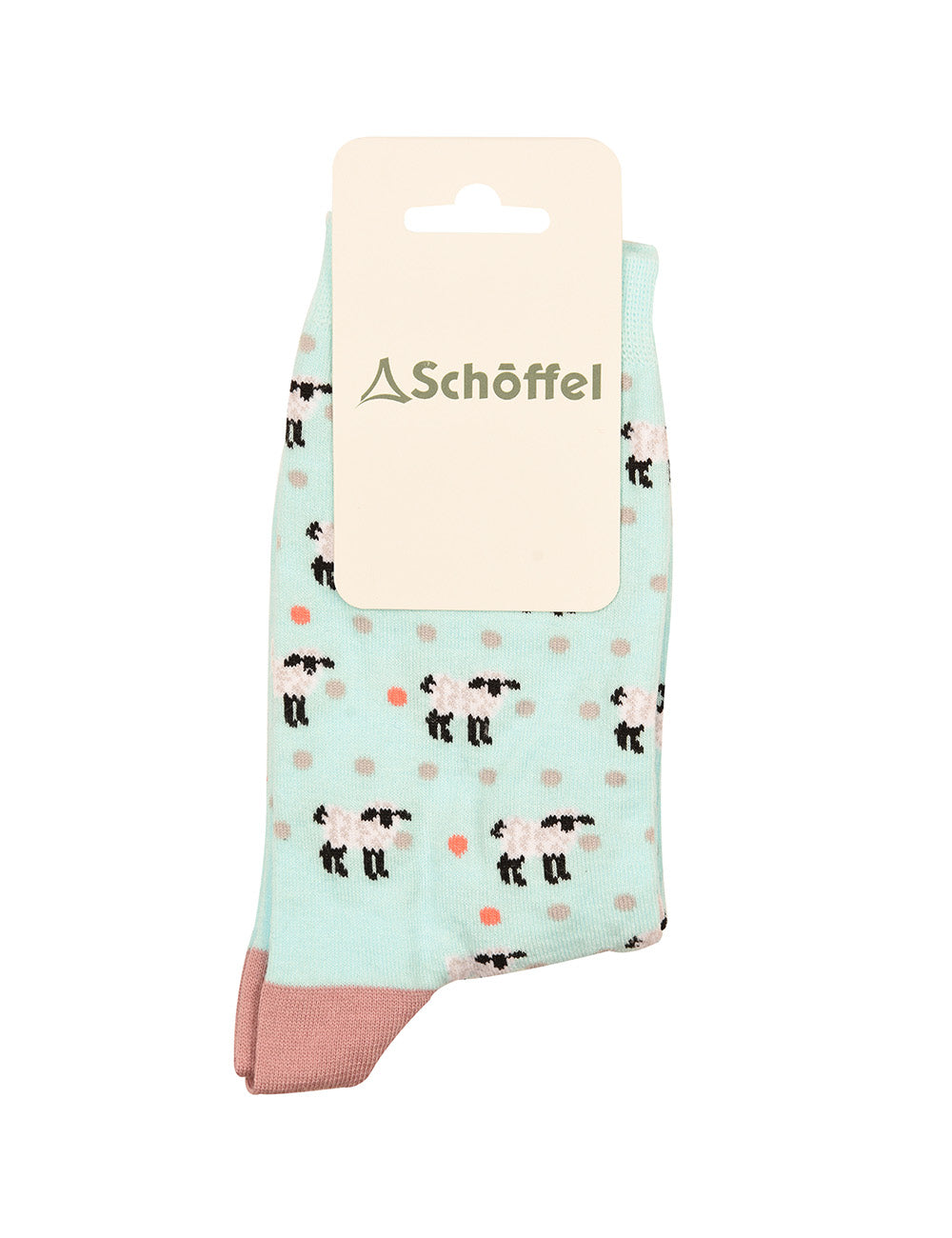 Schoffel Cotton Socks - Mint Sheep