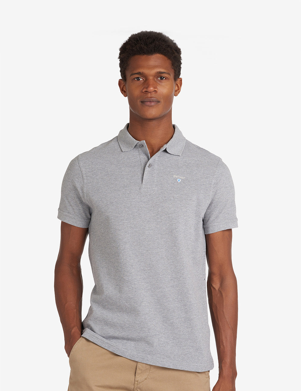 Barbour Sports Polo Shirt - Grey Marl