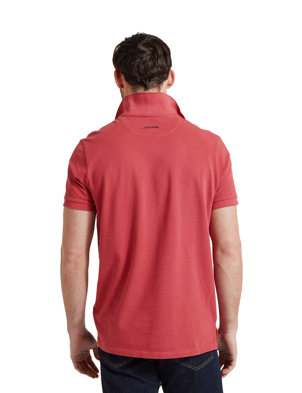 Schoffel St. Ives Garment Dyed Polo Shirt - Slate Red