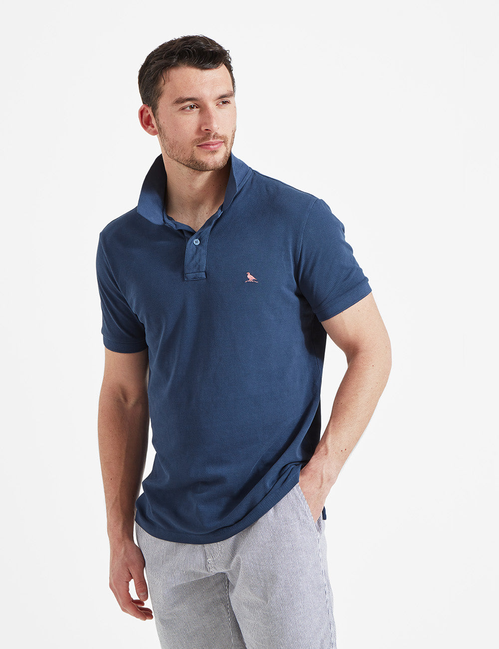 Schoffel St. Ives Garment Dyed Polo Shirt - French Navy