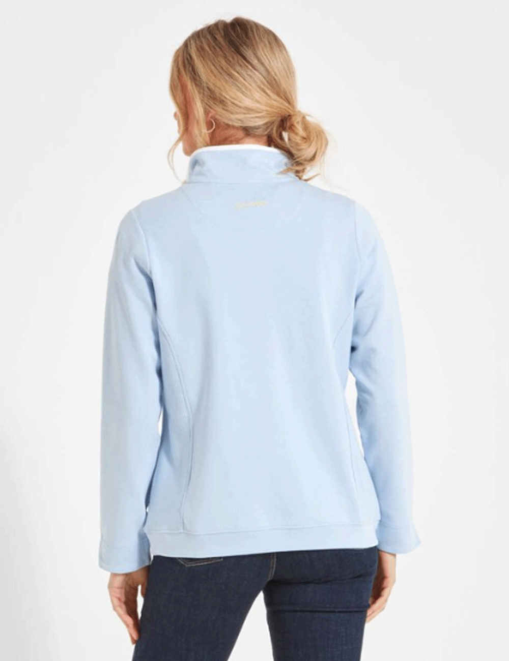 Woman facing away wearing the Steephill Cove Sweatshirt