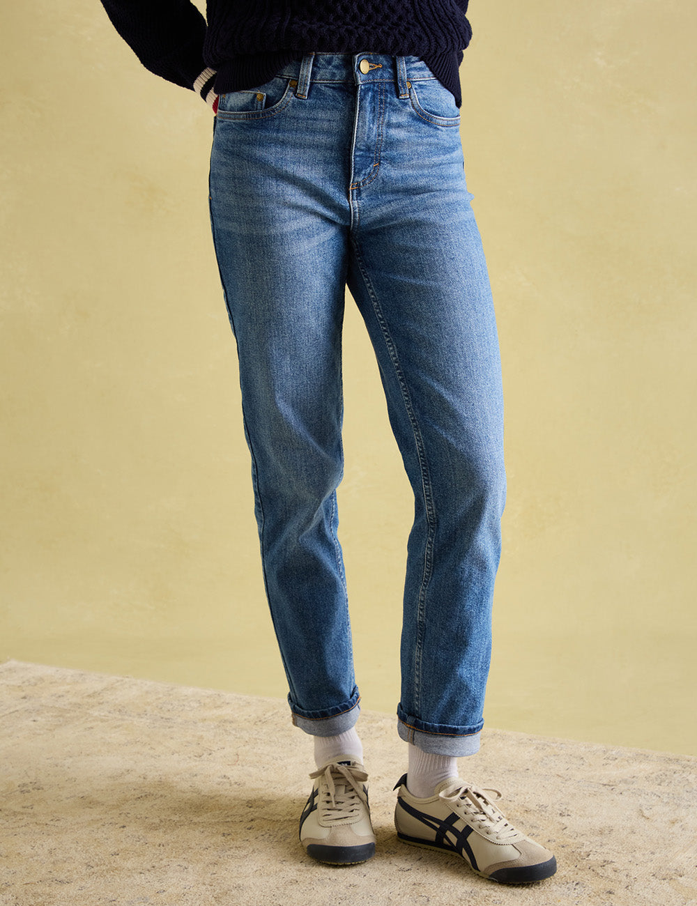 Joules Slim Straight Jean - Mid Wash