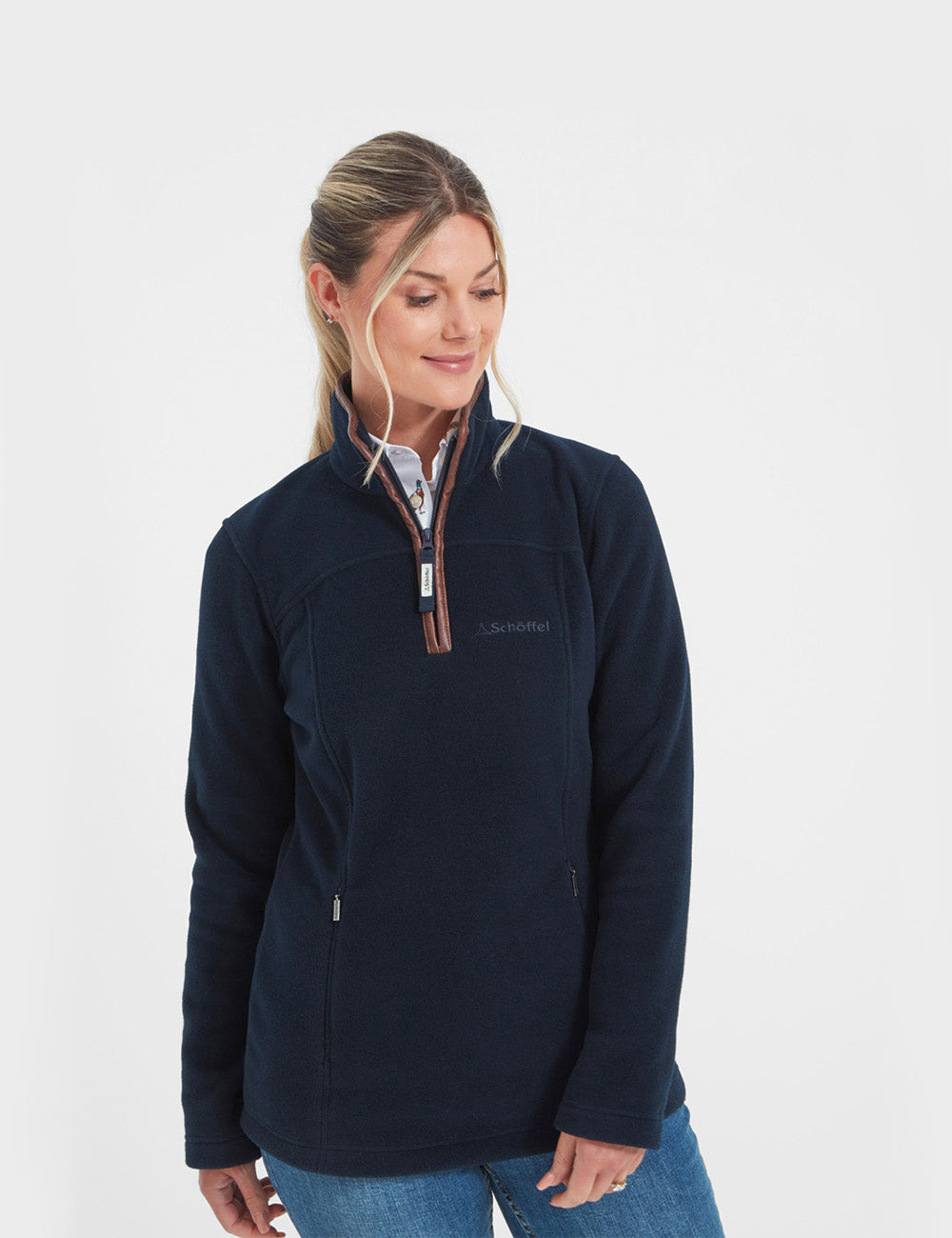 Schoffel Tilton 1/4 Zip Fleece - Navy