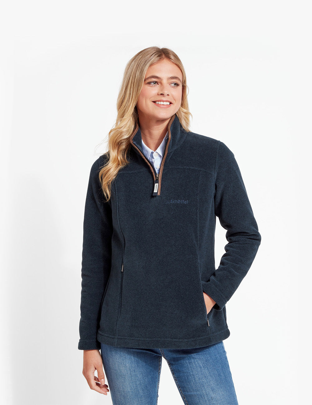 Schoffel Tilton 1/4 Zip Fleece Petrol Blue