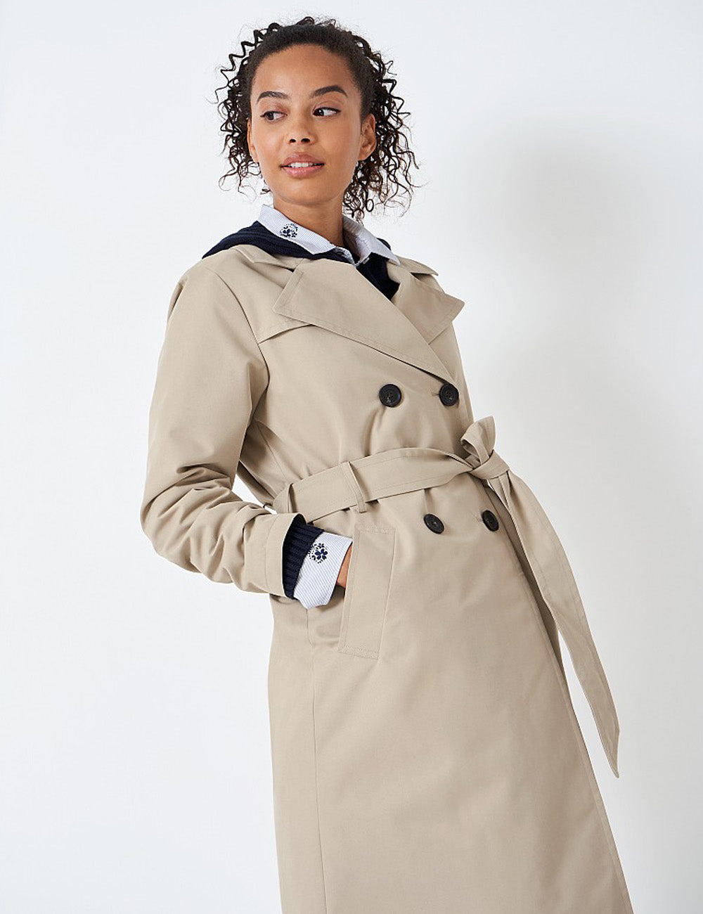 Crew Clothing Trench Coat - Camel