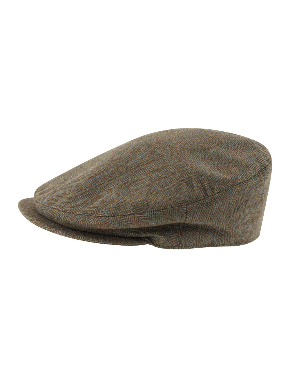 Schoffel Countryman Tweed Cap - Loden Green Herringbone Tweed