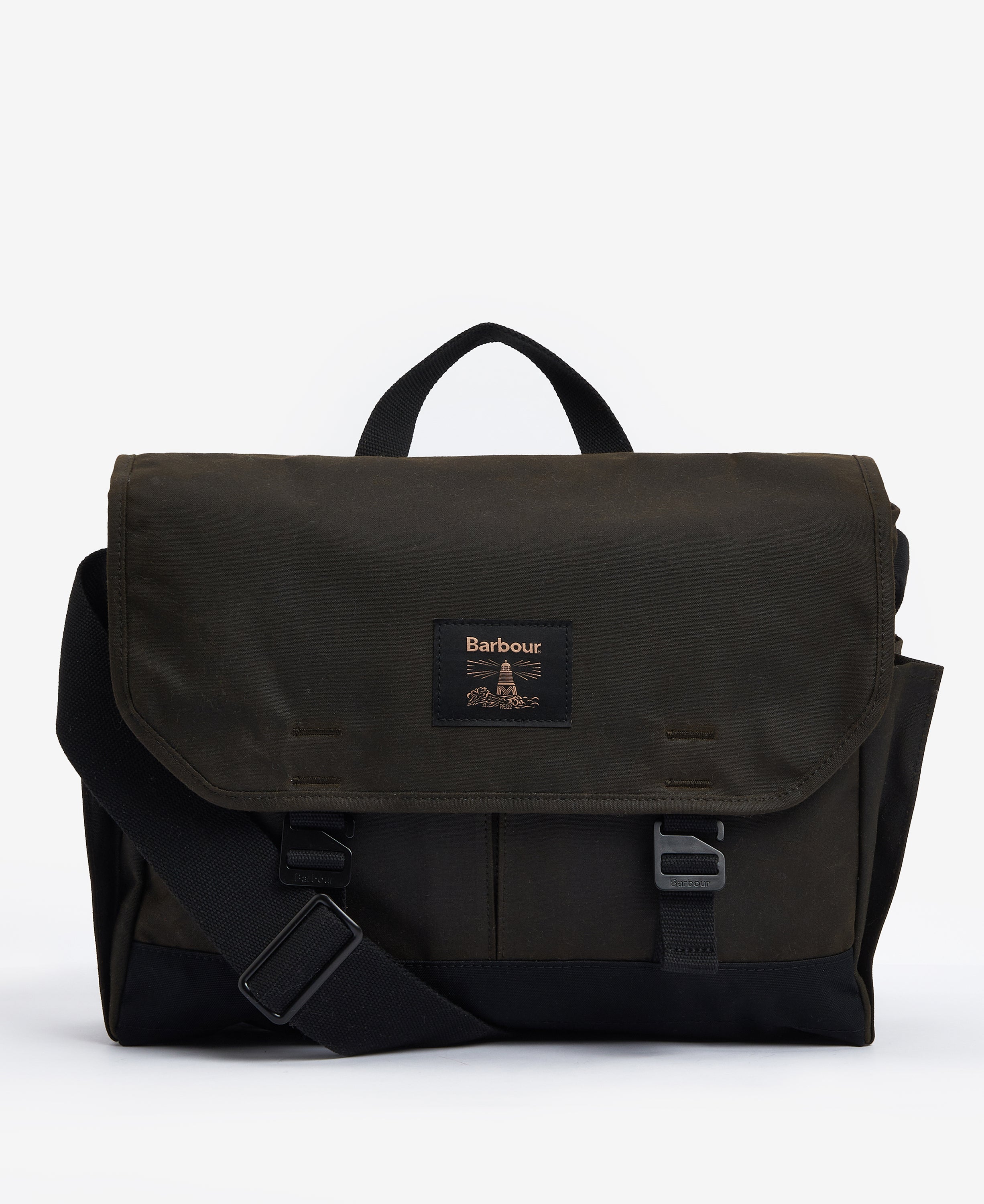 Barbour Field Wax Messenger Bag Olive