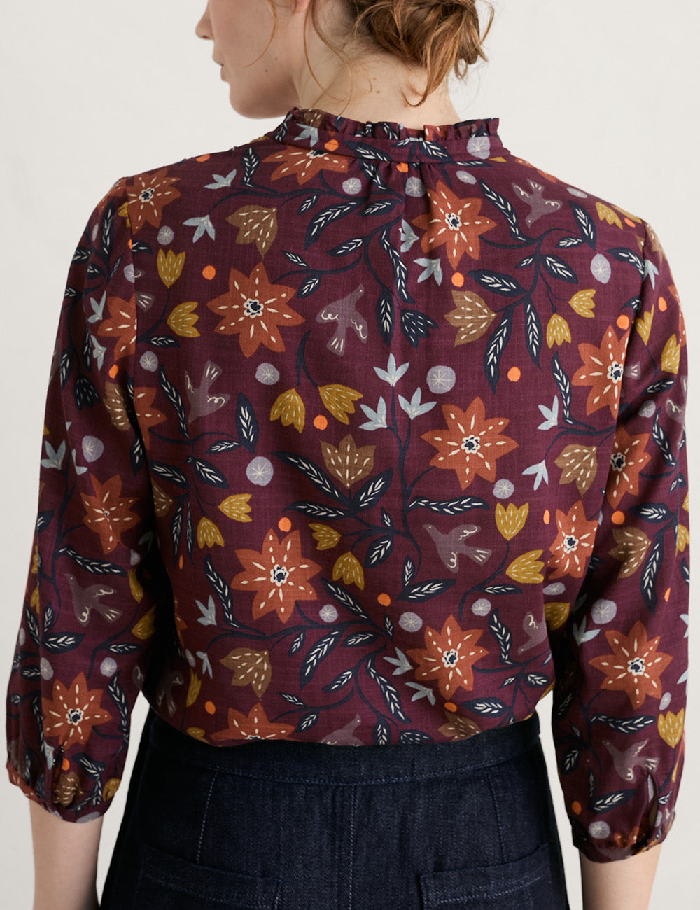 Seasalt Winnard Top - Breon Floral Merlot