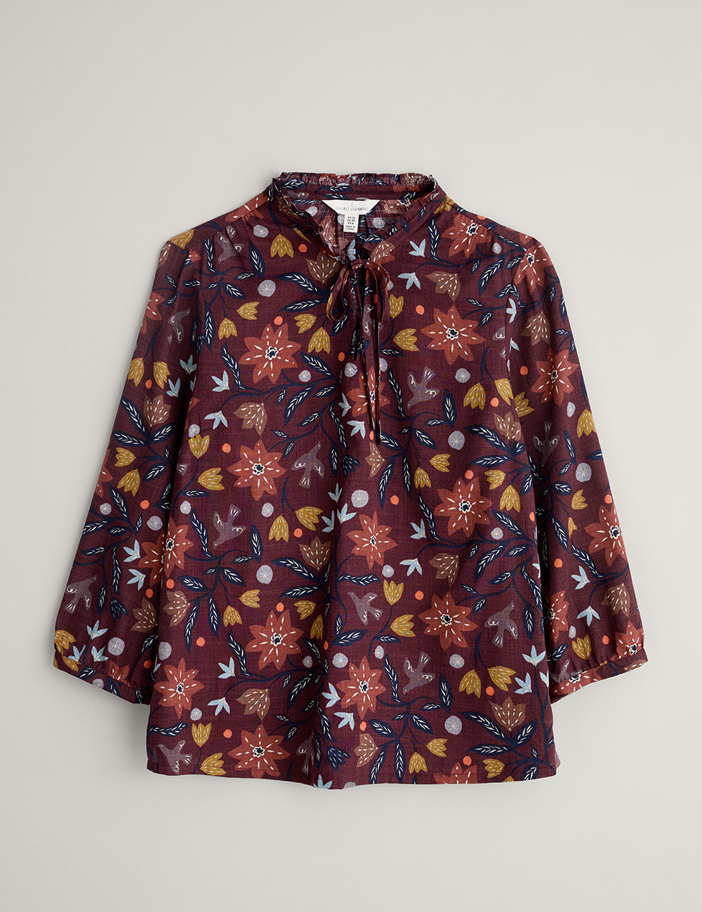 Seasalt Winnard Top - Breon Floral Merlot