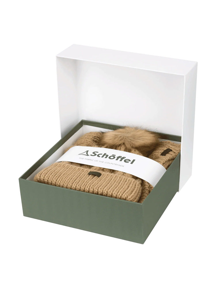 Schoffel Bakewell Hat & Scarf Set Oat