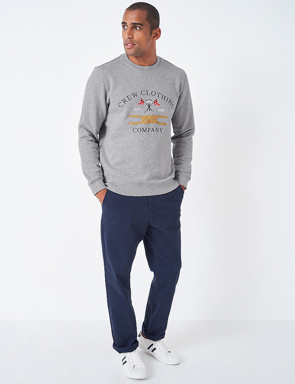 Crew Clothing Worbridge Crew Neck Sweatshirt - Grey