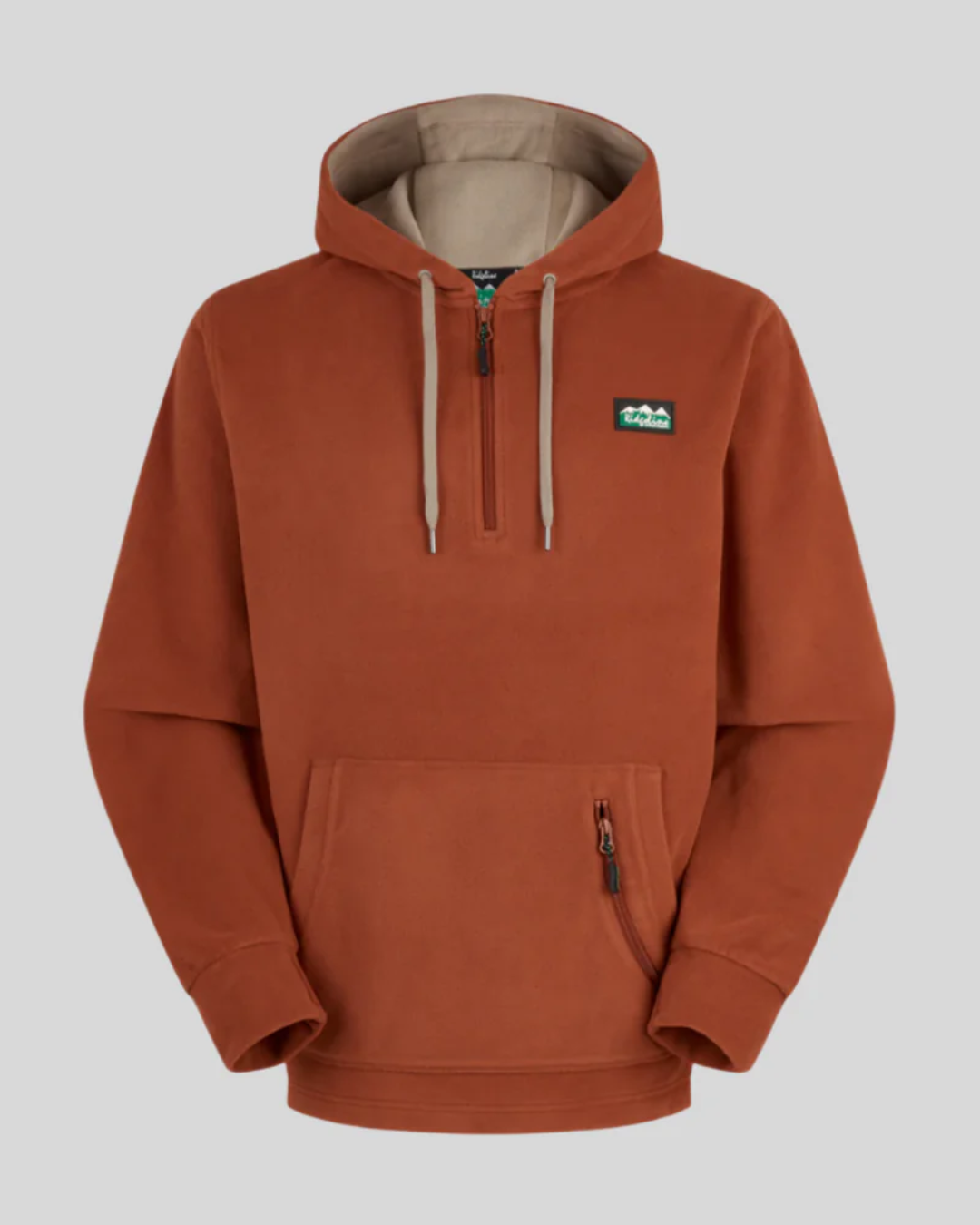 Ridgeline Mens Ballistic Fleece Hoodie Russet