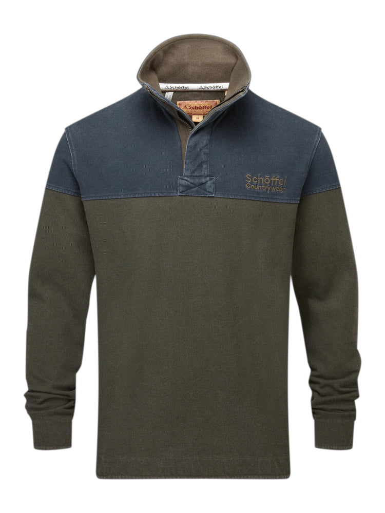 Schoffel Helford Heritage Sweatshirt Peat Green