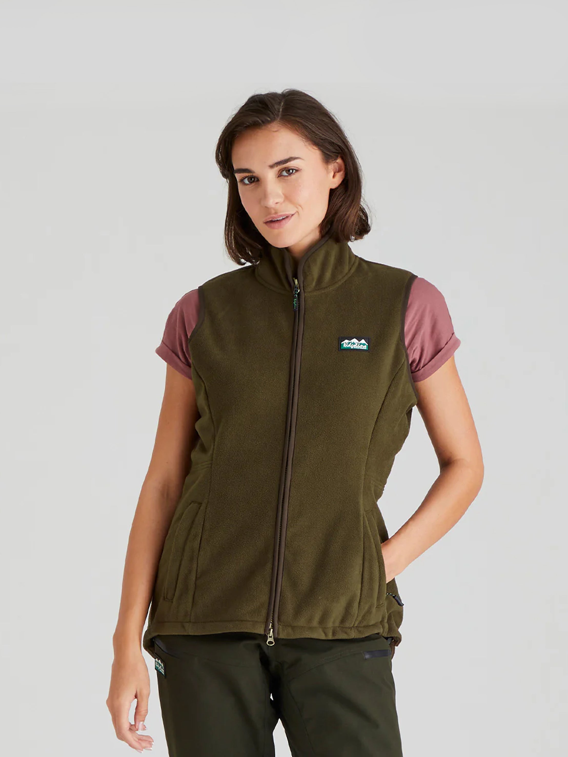 Ridgeline Womens Kodiak Fleece Gilet - Moody Teak