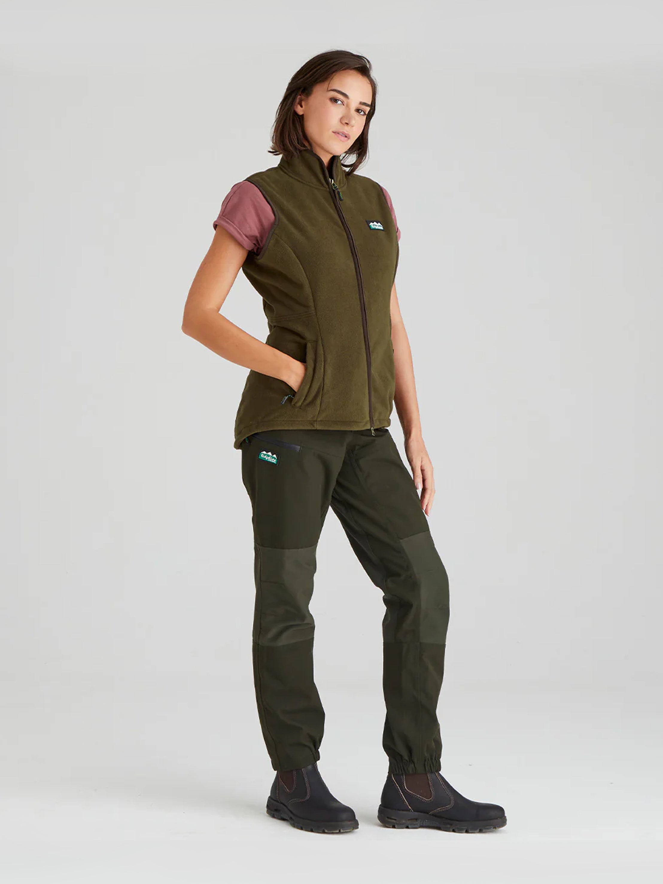 Ridgeline Womens Kodiak Fleece Gilet - Moody Teak