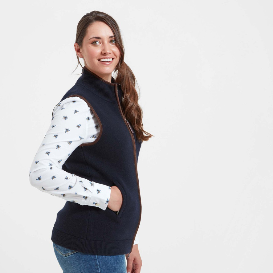 Schoffel Ladies Orkney Merino Gilet - Navy