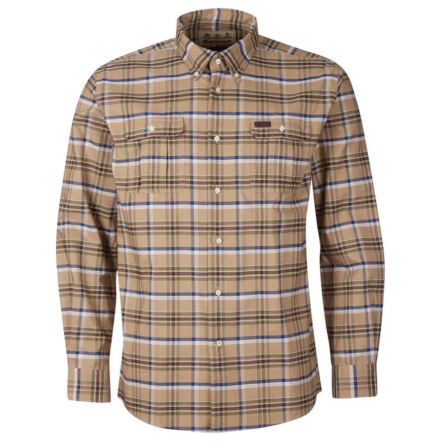 Barbour Mens Bart Coolmax Shirt Stone