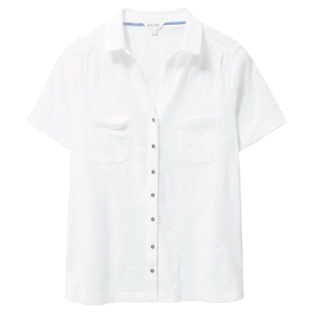 White Stuff Penny Pocket Embroidered Shirt - Brilliant White