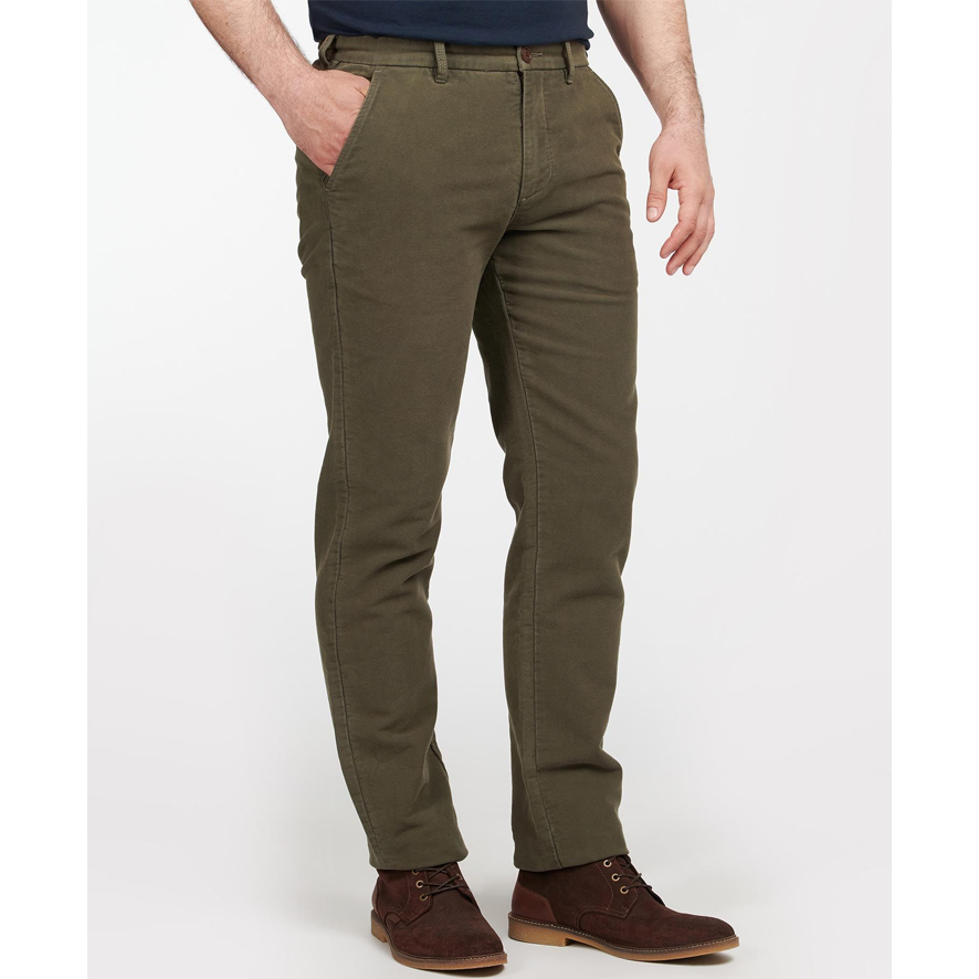 Barbour Neuston Moleskin Trouser - Dark Olive
