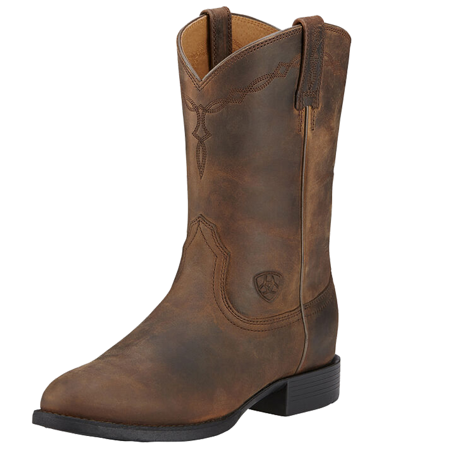 Ariat Heritage Roper Western Boot- Distressed Brown