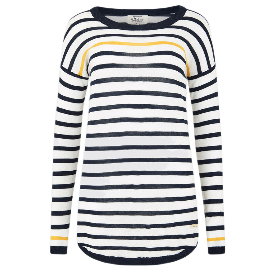 Dubarry Abbeyside Sweater - White Multi Stripe