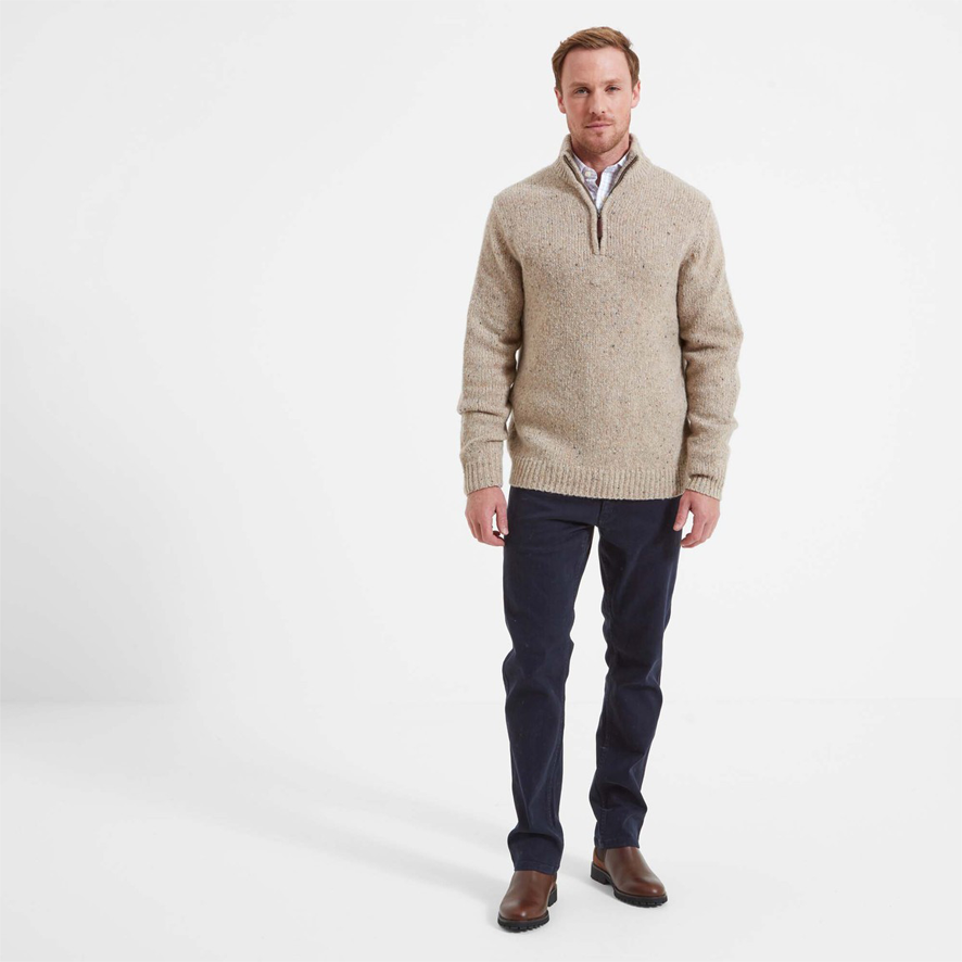 Schoffel Aviemore Alpaca Mix 1/4 Zip Jumper-Oat