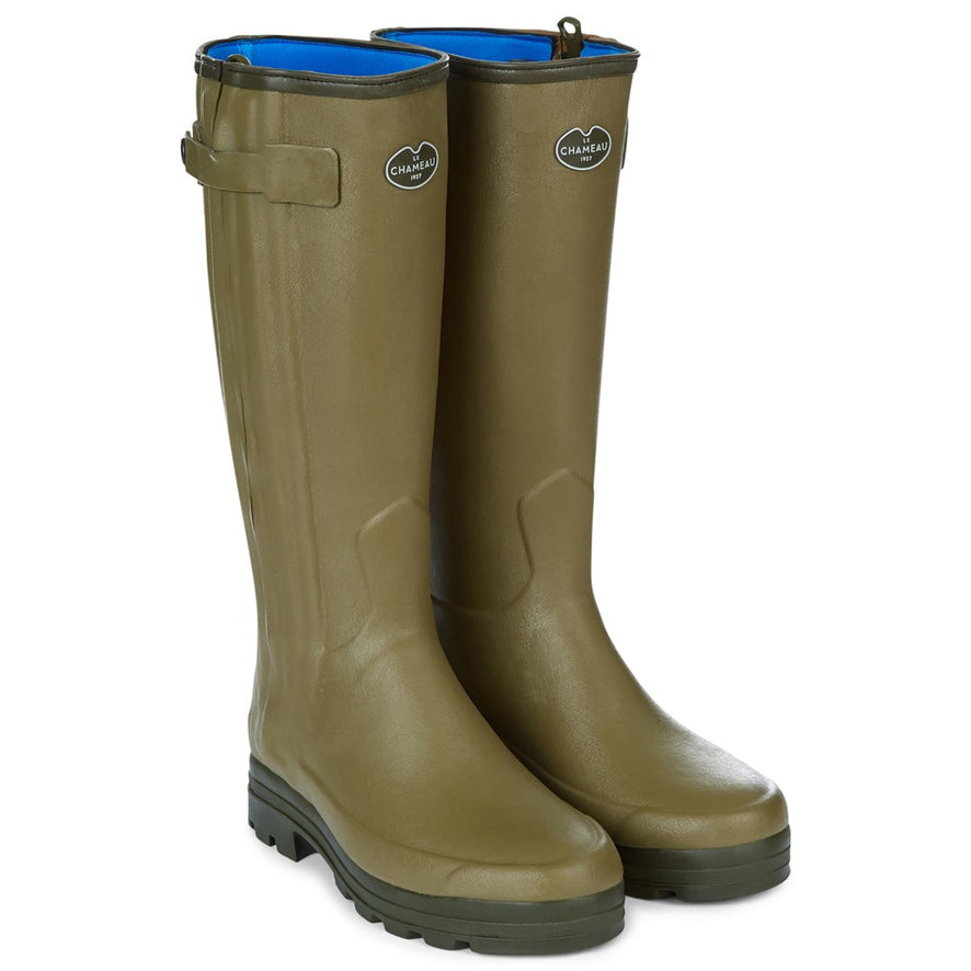 Le Chameau Chasseur Neoprene Mens Wellington Boots - Vert