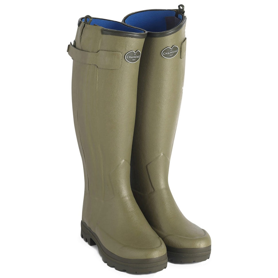 Le Chameau Ladies Chasseur Neoprene Wellington Boots - B200 Vert