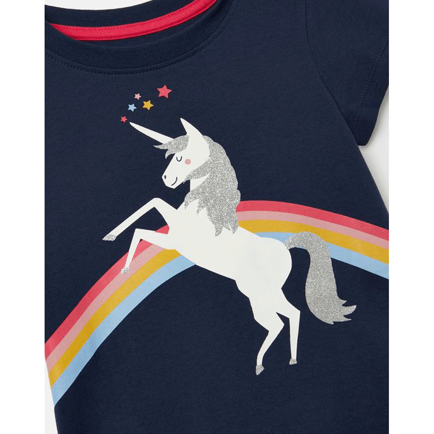 Joules Pixie Screenprint T-Shirt - Unicorn