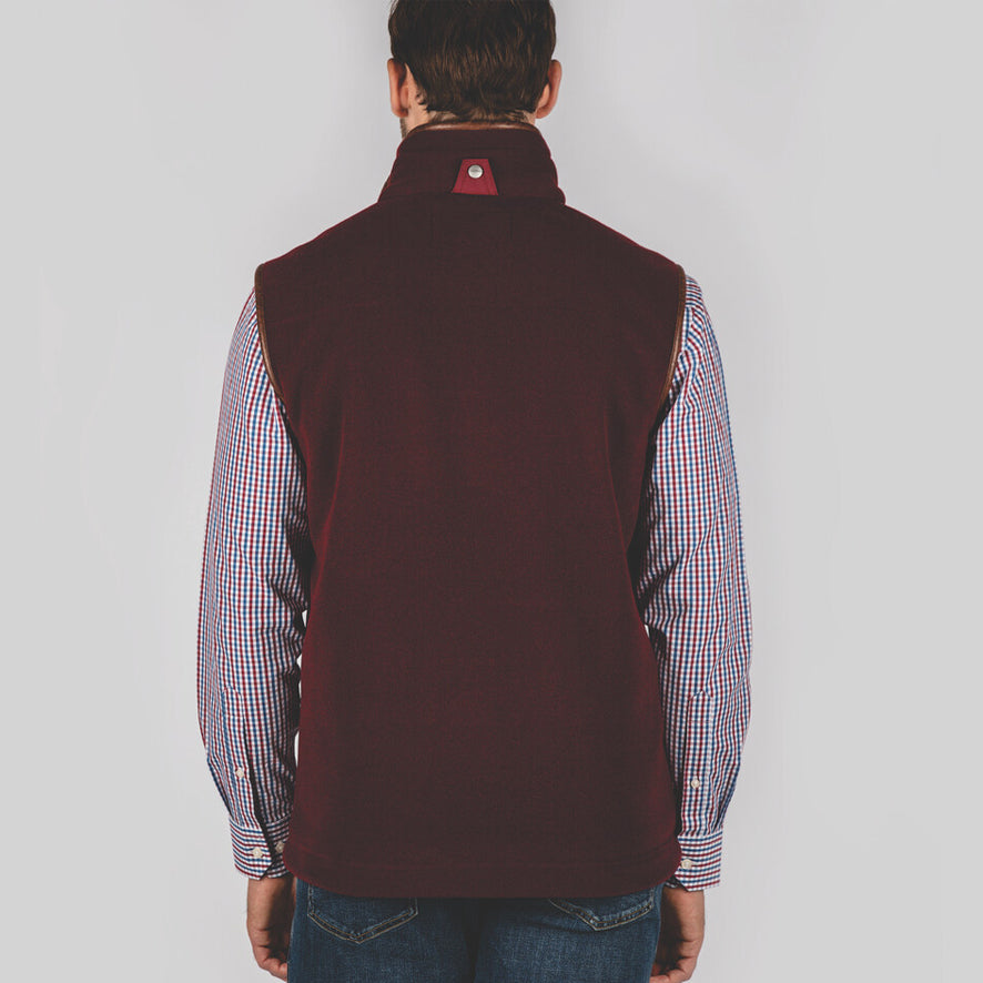 Schoffel Oakham Fleece Gilet - Claret