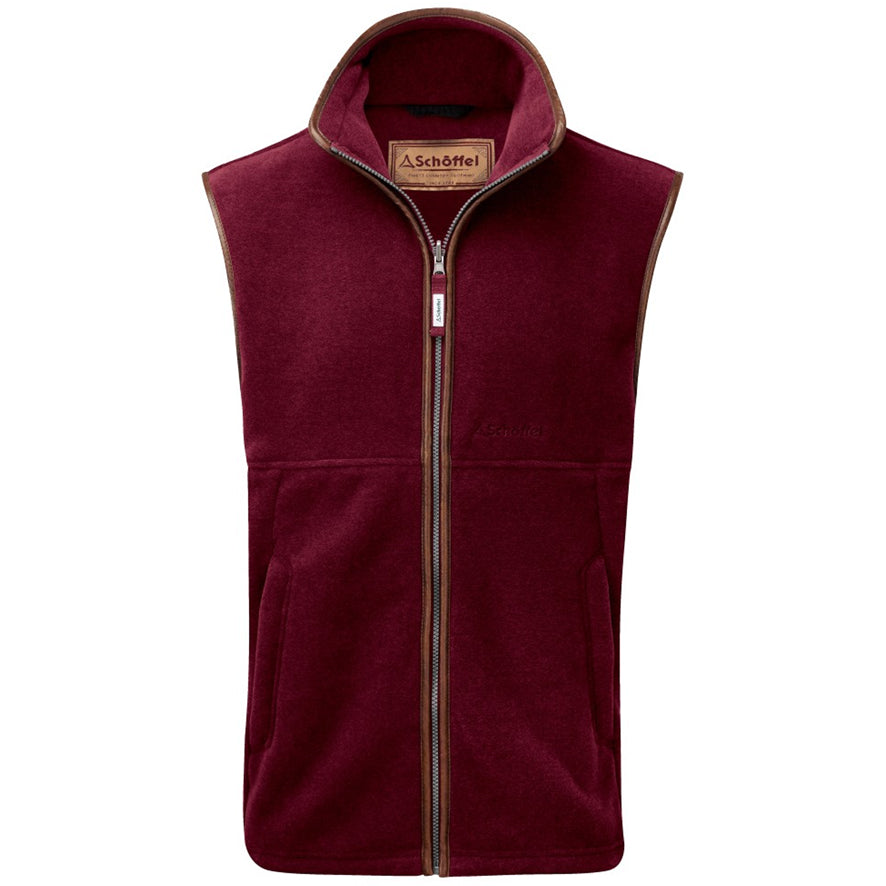 Schoffel Oakham Fleece Gilet - Claret
