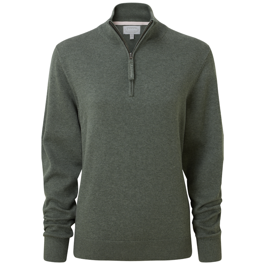 Schoffel Polperro Pima 1/4 Zip - Country Green