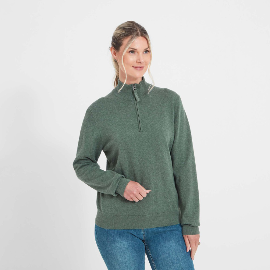 Schoffel Polperro Pima 1/4 Zip - Country Green
