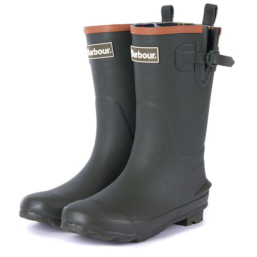 Barbour wellies kids hot sale olive