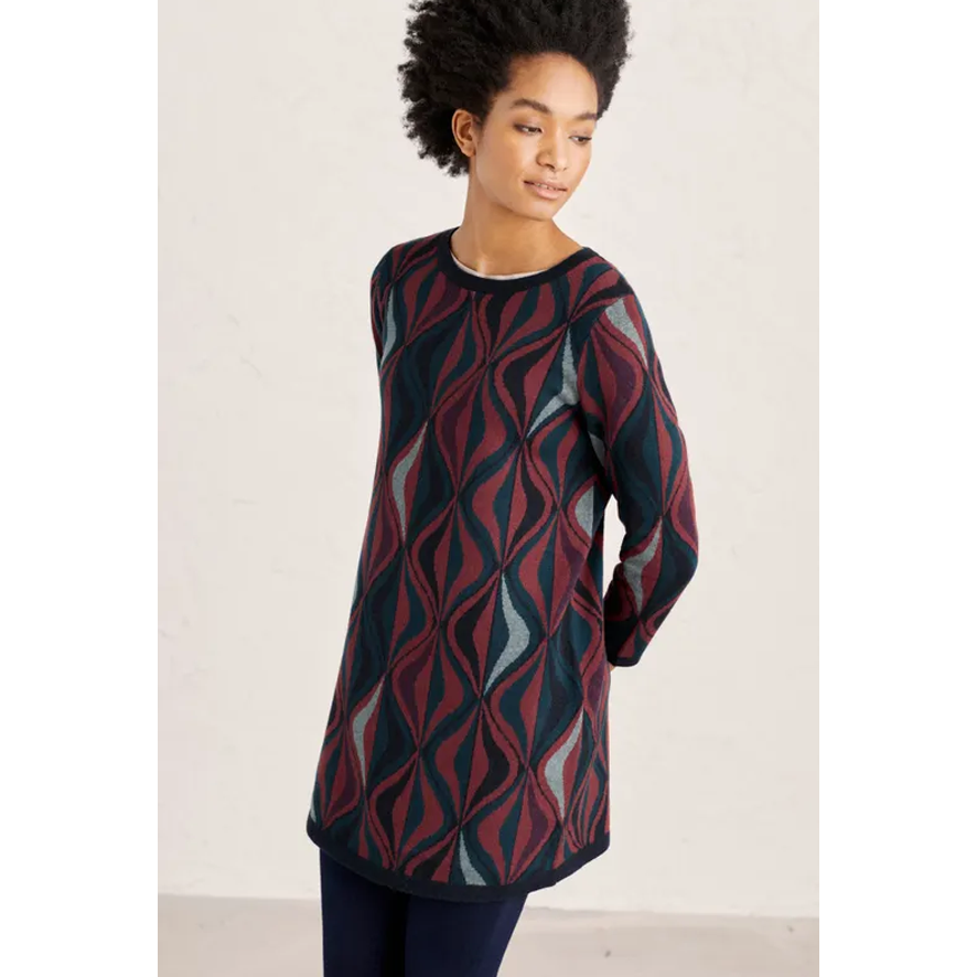 Seasalt Chalk Board Tunic-Festive Ribbons Lake