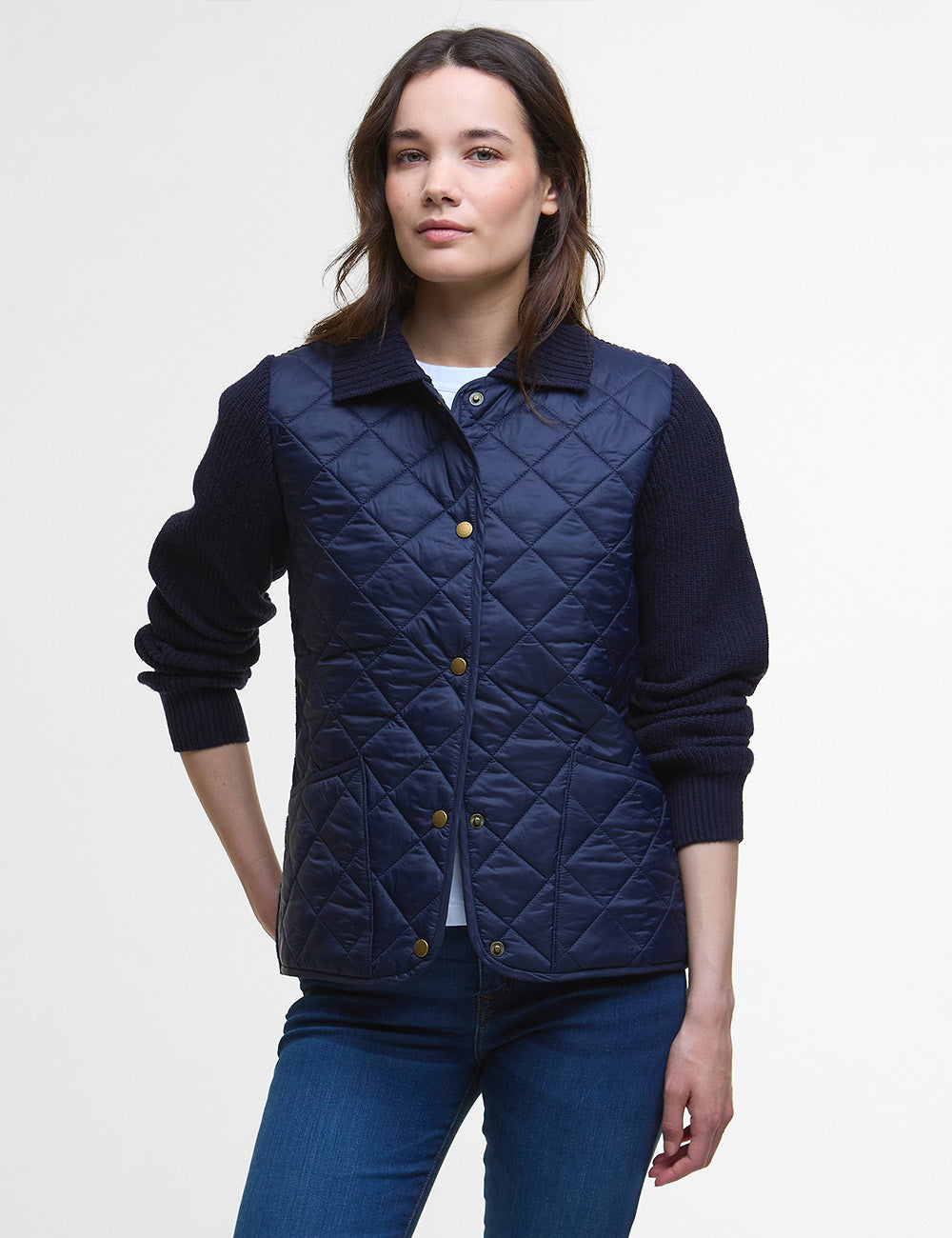 Barbour Allendale Knitted Cardigan - Navy