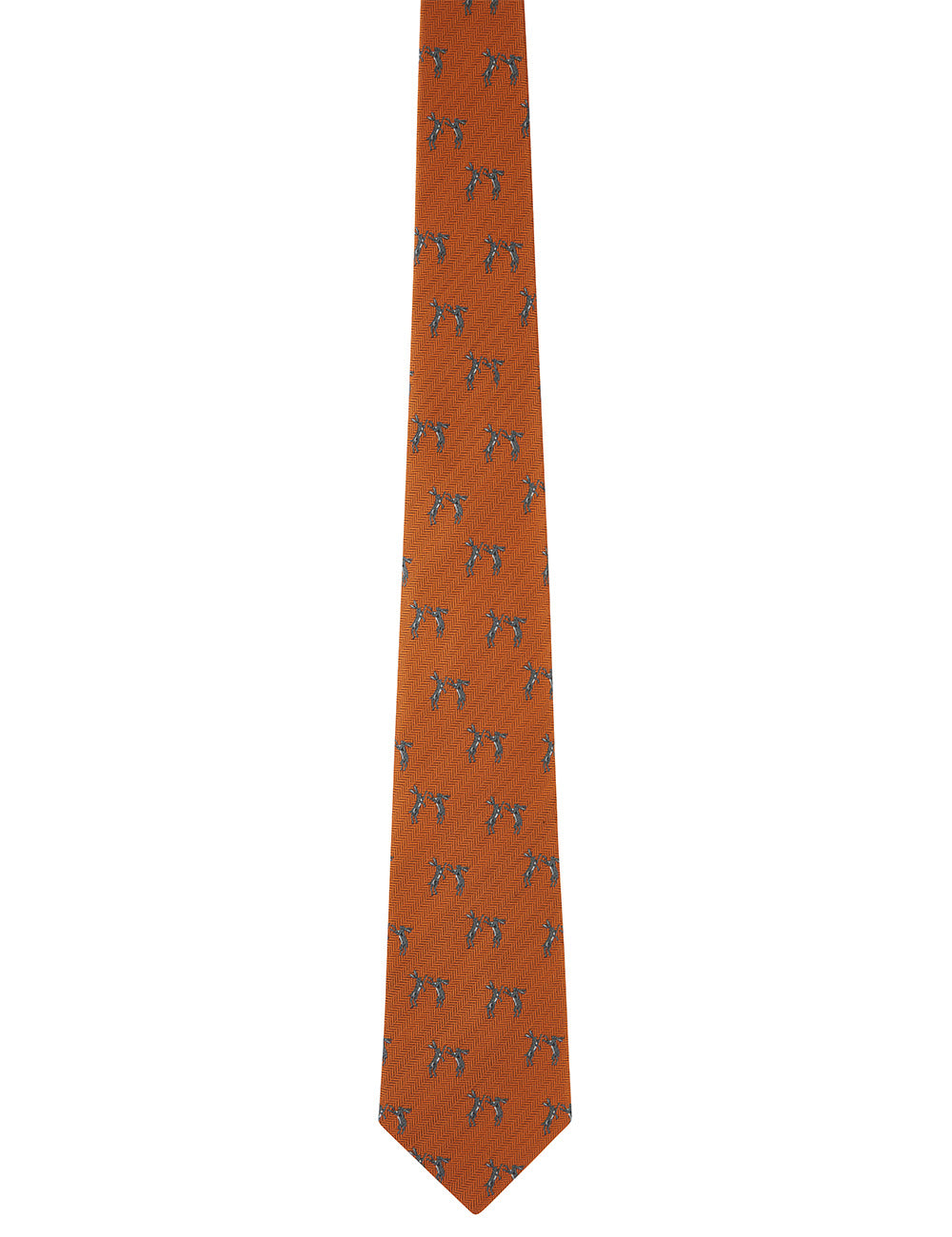 Schoffel Ashford Silk Tie - Burnt Orange Hare