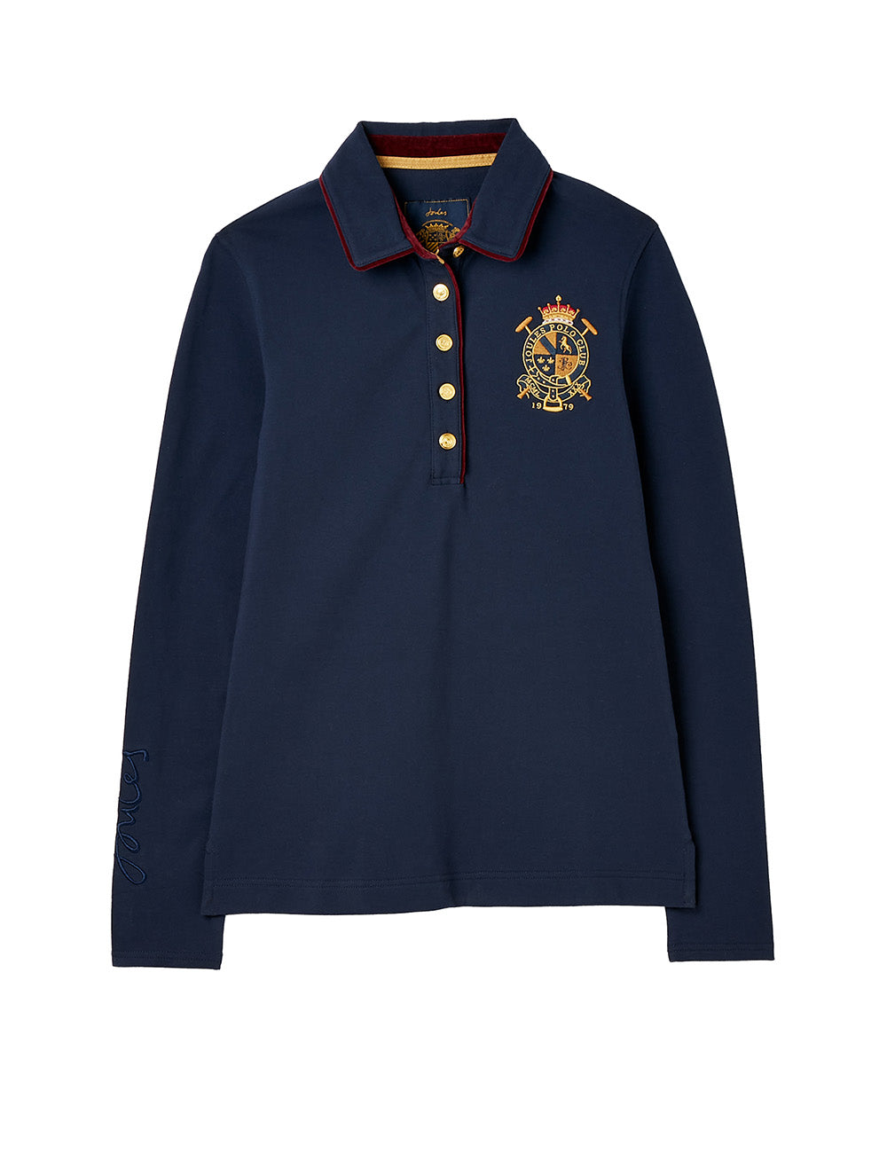 Joules Ashley Long Sleeve Polo - French Navy