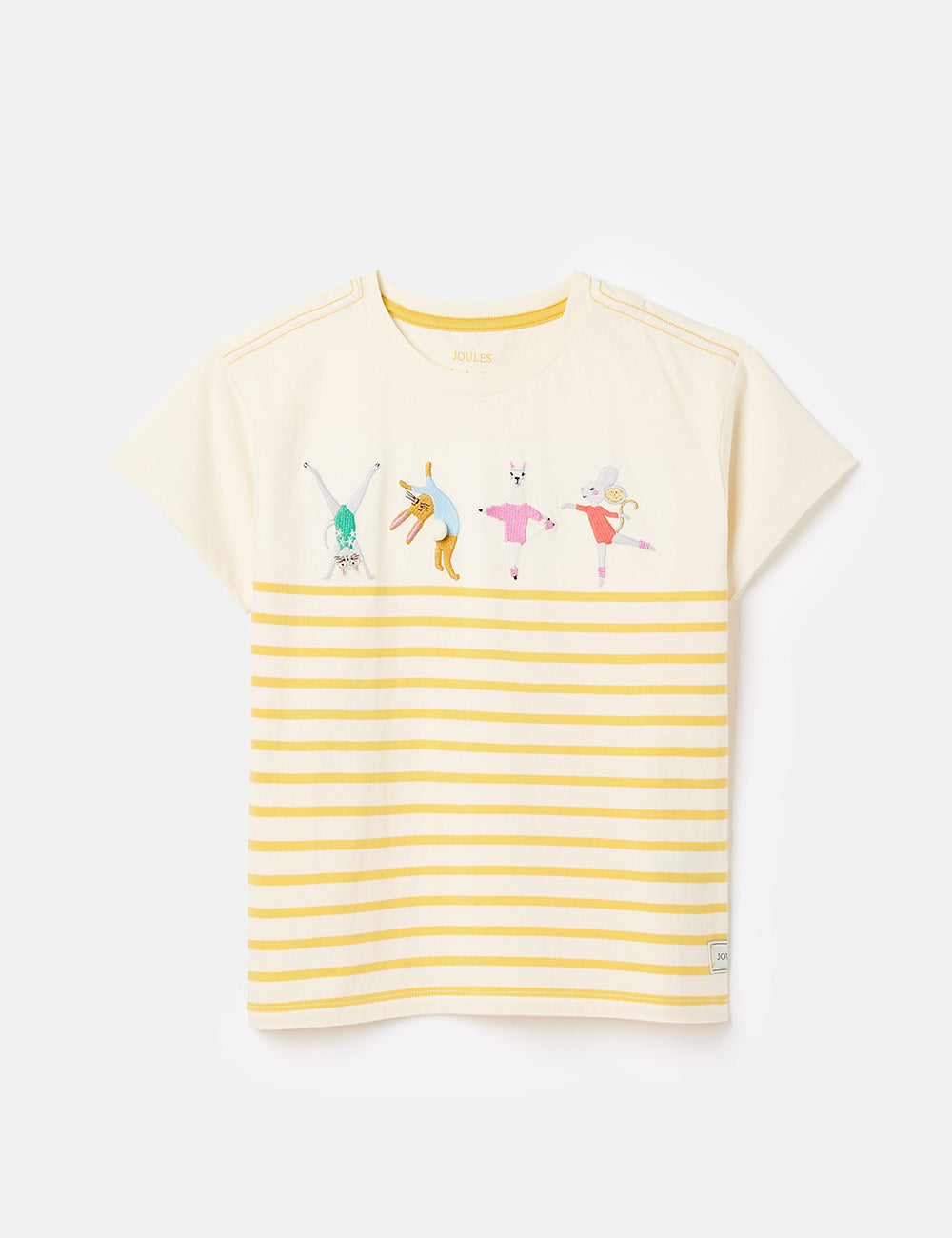 Joules Astra T-Shirt - Cream/Gold Stripe