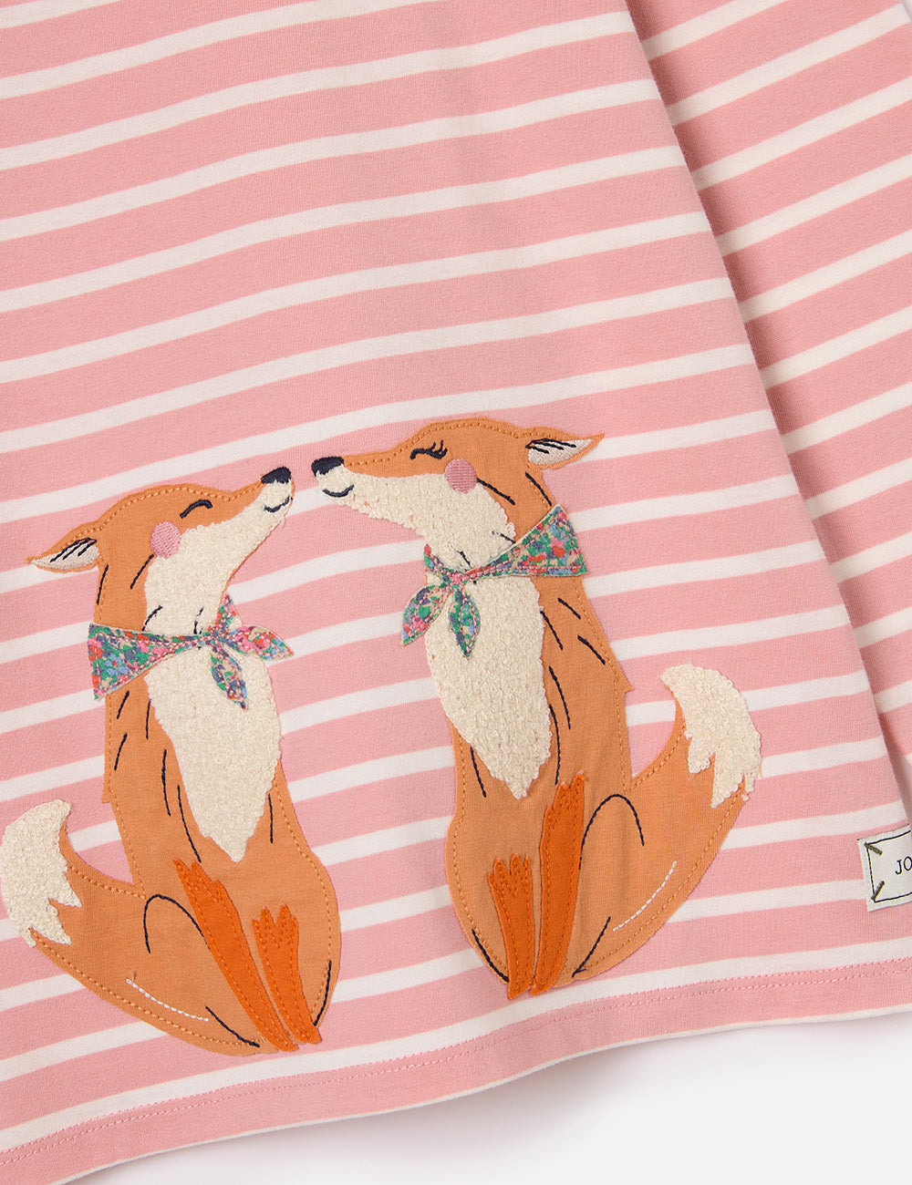 Joules Ava Long Sleeve T-Shirt - Pink Fox